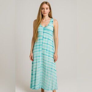 Fresh Produce Tie Dye Soft Rayon Stretch Sleeveless Maxi Dress Medium
